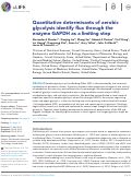 Cover page: Quantitative determinants of aerobic glycolysis identify flux through the enzyme GAPDH as a limiting step