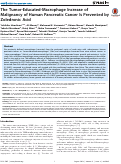 Cover page: The Tumor-Educated-Macrophage Increase of Malignancy of Human Pancreatic Cancer Is Prevented by Zoledronic Acid