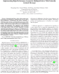 Cover page: Implementing High-Performance Geometric Multigrid Solver with Naturally Grained Messages