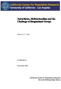 Cover page: Assimilation, Multiculturalism and the Challenge of Marginalized Groups