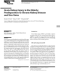 Cover page: Acute Kidney Injury in the Elderly: Predisposition to Chronic Kidney Disease and Vice Versa