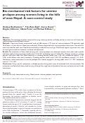 Cover page: Bio-mechanical risk factors for uterine prolapse among women living in the hills of west Nepal: A case-control study.