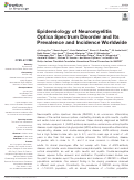 Cover page: Epidemiology of Neuromyelitis Optica Spectrum Disorder and Its Prevalence and Incidence Worldwide