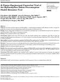 Cover page: A Cluster Randomized Controlled Trial of the MyFamilyPlan Online Preconception Health Education Tool