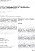 Cover page: Cluster Analysis of the Yale Global Tic Severity Scale (YGTSS): Symptom Dimensions and Clinical Correlates in an Outpatient Youth Sample