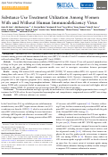 Cover page: Substance Use Treatment Utilization Among Women With and Without Human Immunodeficiency Virus