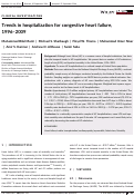 Cover page: Trends in hospitalization for congestive heart failure, 1996–2009