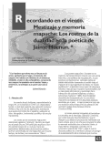 Cover page: Recordando en el viento. Mestizaje y memoria mapuche: Los rostros de la dualidad en la poética de Jaime Huenún