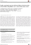 Cover page: Family caregiving for persons with heart failure at the intersection of heart failure and palliative care: a state-of-the-science review