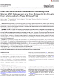 Cover page: Effect of Romosozumab Treatment in Postmenopausal Women With Osteoporosis and Knee Osteoarthritis: Results From a Substudy of a Phase 3 Clinical Trial