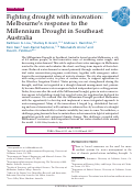 Cover page: Fighting drought with innovation: Melbourne's response to the Millennium Drought in Southeast Australia