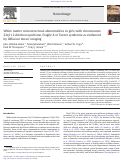 Cover page: White matter microstructural abnormalities in girls with chromosome 22q11.2 deletion syndrome, Fragile X or Turner syndrome as evidenced by diffusion tensor imaging