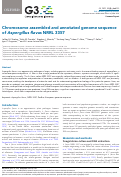 Cover page: Chromosome assembled and annotated genome sequence of Aspergillus flavus NRRL 3357