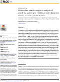 Cover page: Automated spatio-temporal analysis of dendritic spines and related protein dynamics