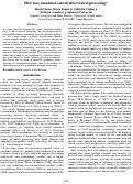 Cover page: How does emotional content affect lexical processing?