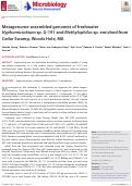 Cover page: Metagenome-assembled genomes of freshwater Hyphomicrobium sp. G-191 and Methylophilus sp. enriched from Cedar Swamp, Woods Hole, MA.