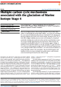 Cover page: Multiple carbon cycle mechanisms associated with the glaciation of Marine Isotope Stage 4