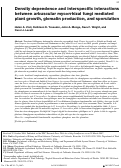 Cover page: Density dependence and interspecific interactions between arbuscular mycorrhizal fungi mediated plant growth, glomalin production, and sporulation