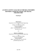 Cover page: An Input-Output Analysis of the Relationships between Communications and Travel for Industry