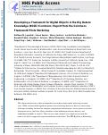 Cover page: Developing a framework for digital objects in the Big Data to Knowledge (BD2K) commons: Report from the Commons Framework Pilots workshop