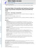 Cover page: The Current Status of Sociopolitical and Legal Issues Faced by Lesbian, Gay, Bisexual, Transgender, Queer, and Questioning Youth