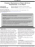 Cover page: Permissive Hypotension in a Patient with Severe Hypernatremia: A Case Report