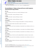 Cover page: Bronchodilators in Tobacco-Exposed Persons with Symptoms and Preserved Lung Function