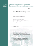 Cover page: Gas Water Heater Energy Losses