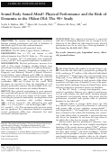 Cover page: Sound Body Sound Mind? Physical Performance and the Risk of Dementia in the Oldest‐Old: The 90+ Study