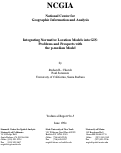 Cover page: Integrating Normative Location Models into GIS: Problems and Prospects with the p-median Model (94-5)