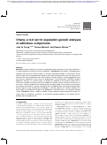 Cover page: Ohana, a tool set for population genetic analyses of admixture components