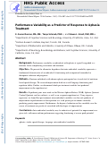 Cover page: Performance Variability as a Predictor of Response to Aphasia Treatment