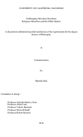 Cover page: Challenging Christian Liberalism: Religious Minorities and the Public Sphere