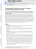 Cover page: Smoking Among U.S. Hispanic/Latino Adults The Hispanic Community Health Study/Study of Latinos