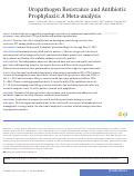 Cover page: Uropathogen Resistance and Antibiotic Prophylaxis: A Meta-analysis