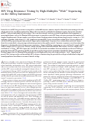 Cover page: HIV Drug Resistance Testing by High-Multiplex “Wide” Sequencing on the MiSeq Instrument