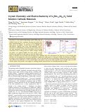 Cover page: Crystal Chemistry and Electrochemistry of Li x Mn1.5Ni0.5O4 Solid Solution Cathode Materials