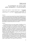 Cover page: Il popolamento nei comuni rurali: analisi demografiche e bioantropologiche