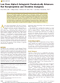 Cover page: Low Dose Alpha-2 Antagonist Paradoxically Enhances Rat Norepinephrine and Clonidine Analgesia