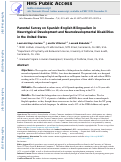 Cover page: Parental Survey on Spanish-English Bilingualism in Neurotypical Development and Neurodevelopmental Disabilities in the United States