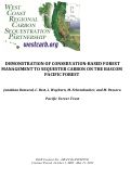 Cover page: Demonstration of conservation-based forest management to sequester carbon on the Bascom Pacific Forest