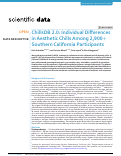 Cover page: ChillsDB 2.0: Individual Differences in Aesthetic Chills Among 2,900+ Southern California Participants.