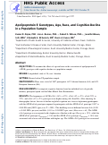 Cover page: Apolipoprotein E Genotypes, Age, Race, and Cognitive Decline in a Population Sample