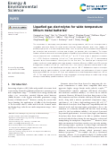 Cover page: Liquefied gas electrolytes for wide-temperature lithium metal batteries