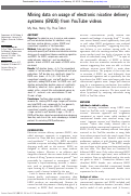 Cover page: Mining data on usage of electronic nicotine delivery systems (ENDS) from YouTube videos