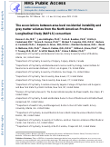 Cover page: The associations between area-level residential instability and gray matter volumes from the North American Prodrome Longitudinal Study (NAPLS) consortium