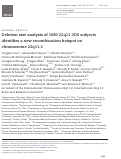 Cover page: Deletion size analysis of 1680 22q11.2DS subjects identifies a new recombination hotspot on chromosome 22q11.2.