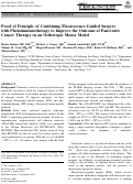 Cover page: Proof of Principle of Combining Fluorescence-Guided Surgery with Photoimmunotherapy to Improve the Outcome of Pancreatic Cancer Therapy in an Orthotopic Mouse Model