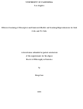 Cover page: Effective Learning of Descriptive and Generator Models and Learning Representations for Grid Cells and V1 Cells