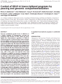 Cover page: Control of VEGF-A transcriptional programs by pausing and genomic compartmentalization
